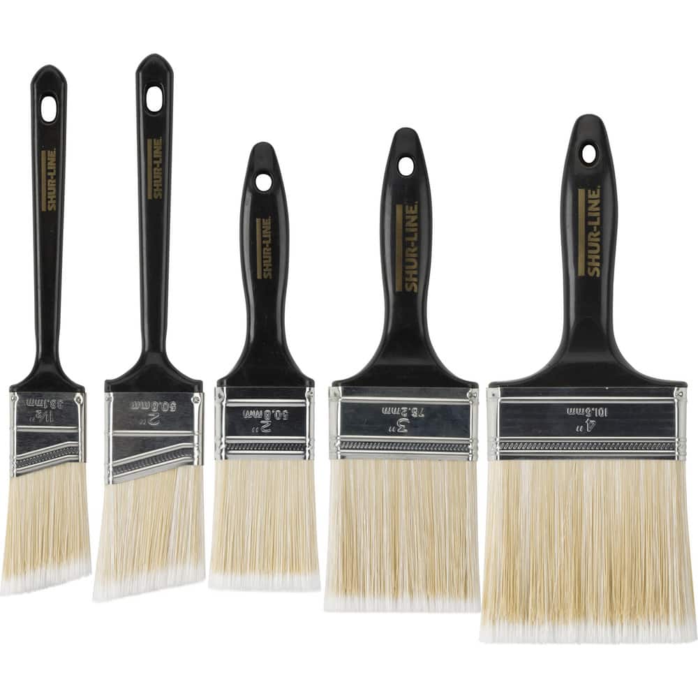 Paint Brush: Polyester, Synthetic Bristle Plastic Handle, for Latex Flat & Water