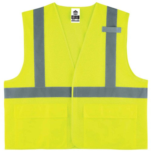 8220HL L/ XL Lime Standard Mesh Vest Type R Class 2 - Industrial Tool & Supply