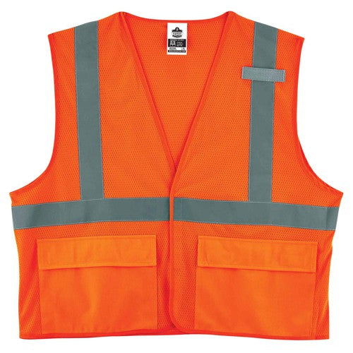 8220HL 2/3 XL Orange Standard Mesh Vest Type R Class 2 - Industrial Tool & Supply