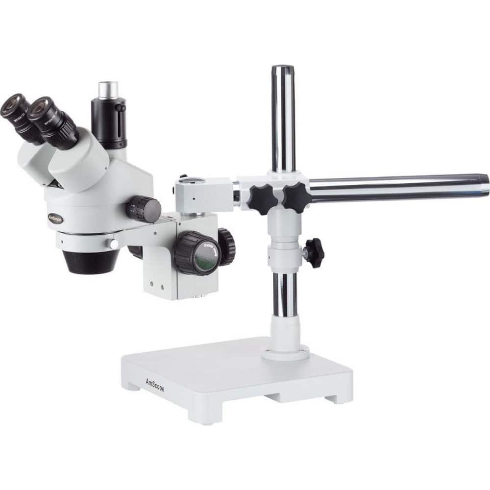 Microscopes; Microscope Type: Stereo; Eyepiece Type: Trinocular; Arm Type: Boom Stand; Single Arm; Image Direction: Upright; Eyepiece Magnification: 10x; Maximum Magnification: 3.5x