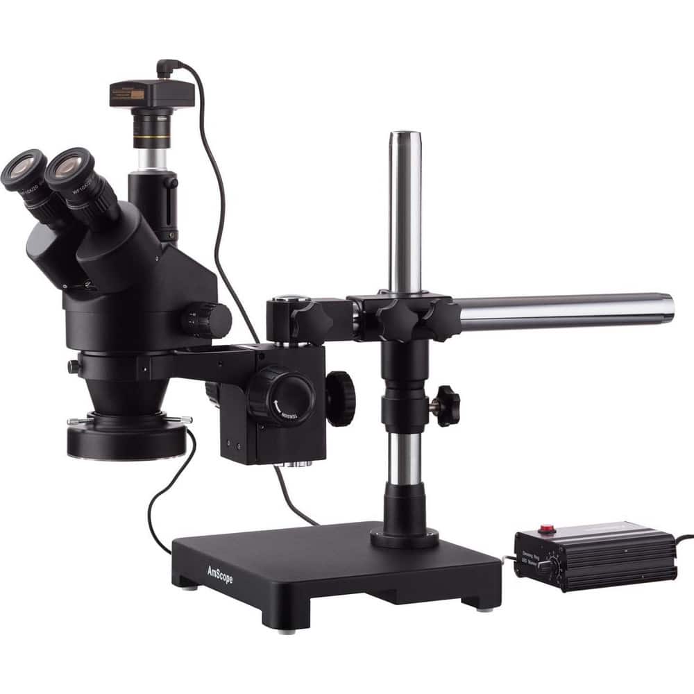Microscopes; Microscope Type: Stereo; Eyepiece Type: Trinocular; Image Direction: Upright; Eyepiece Magnification: 10x; Maximum Magnification: 3.5x