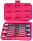 7 Piece - 1/8; 5/32; 3/16; 7/32; 5/16; 3/8 - 3/8" Drive - Hex Socket Set - Industrial Tool & Supply