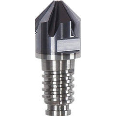 Corner Radius & Corner Chamfer End Mill Heads; Chamfer Angle: 45.000; Connection Type: Duo-Lock 10; Centercutting: No; Flute Type: Spiral; Number Of Flutes: 6; End Mill Material: Solid Carbide; Overall Length: 0.49