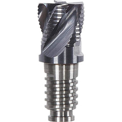 Corner Radius & Corner Chamfer End Mill Heads; Chamfer Angle: 45.000; Connection Type: Duo-Lock 16; Centercutting: Yes; Flute Type: Spiral; Number Of Flutes: 4; End Mill Material: Solid Carbide; Overall Length: 0.79