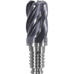 Corner Radius & Corner Chamfer End Mill Heads; Connection Type: Duo-Lock 10; Centercutting: Yes; Flute Type: Helical; Series: Haimer Mill; Number Of Flutes: 6; Overall Length: 0.79
