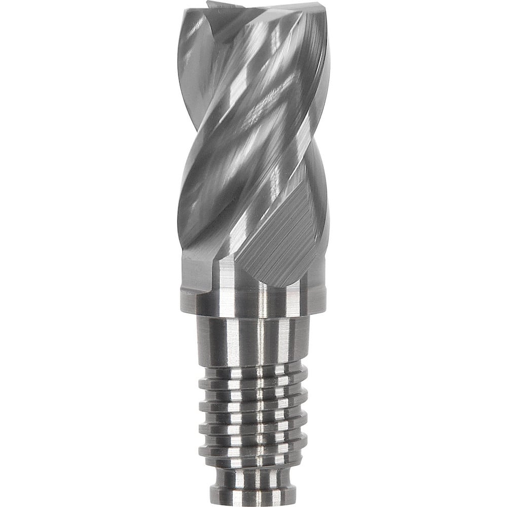 Corner Radius & Corner Chamfer End Mill Heads; Chamfer Angle: 45.000; Connection Type: Duo-Lock 10; Centercutting: Yes; Flute Type: Spiral; Number Of Flutes: 4; End Mill Material: Solid Carbide; Overall Length: 0.79