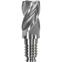 Corner Radius & Corner Chamfer End Mill Heads; Chamfer Angle: 45.000; Connection Type: Duo-Lock 16; Centercutting: Yes; Flute Type: Spiral; Number Of Flutes: 4; End Mill Material: Solid Carbide; Overall Length: 1.26