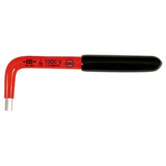 Insulated Metric Hex L-Key. 4.0 mm × 120 mm. Blade Chrome-vanadium steel, hardened. 1000Volt Rated.