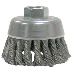2-3/4″ Single Row Knot Wire Cup Brush, .020″ Steel Fill, M14 × 2.0 Nut - Industrial Tool & Supply