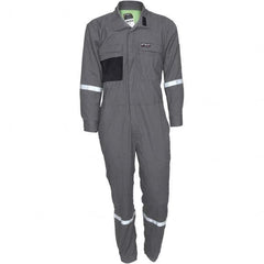 MCR Safety - Size 48 Regular Gray ASTM F1506 8.9 Cal/Cm2 CAT2 NFPA 2112 UL Certified NFPA 70E Flame Resistant/Retardant Coveralls - Industrial Tool & Supply