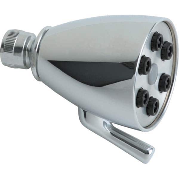 Chicago Faucets - Shower Heads & Accessories; Type: Shower Head w/Brass Ball Joint ; Material: Brass ; GPM: 2.50 ; Face Diameter: 2-7/8 (Inch); Finish/Coating: N/A - Exact Industrial Supply