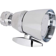 Chicago Faucets - Shower Heads & Accessories; Type: Shower Head w/Brass Ball Joint ; Material: Brass ; GPM: 2.50 ; Face Diameter: 2-1/4 (Inch); Finish/Coating: N/A - Exact Industrial Supply