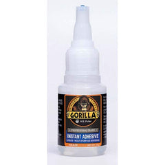 GorillaPro - 20 g Squeeze Bottle Clear Instant Adhesive - Industrial Tool & Supply