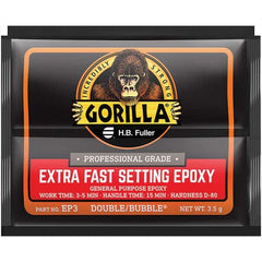 GorillaPro - Smaller than 1 oz. Foil Pack Extra Fast Setting Epoxy - Industrial Tool & Supply