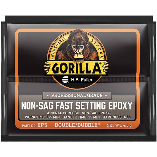 GorillaPro - Smaller than 1 oz. Foil Pack Non-Sag Fast Setting Epoxy - Industrial Tool & Supply