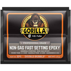 GorillaPro - Smaller than 1 oz. Foil Pack Non-Sag Fast Setting Epoxy - Industrial Tool & Supply