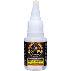 GorillaPro - 20 g Squeeze Bottle Clear Instant Adhesive - Industrial Tool & Supply