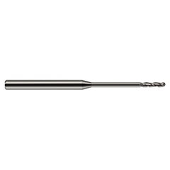 ‎1/4″ Dia. × 1/4″ Shank × 1-1/2″ DOC × 4″ OAL, Carbide Uncoated, Long , 3 Flute, Ballnose End Mill