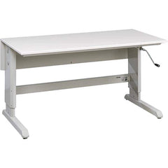 Treston - Stationary Work Benches, Tables Type: Laminate Top Crank Table Top Material: Laminate - Industrial Tool & Supply