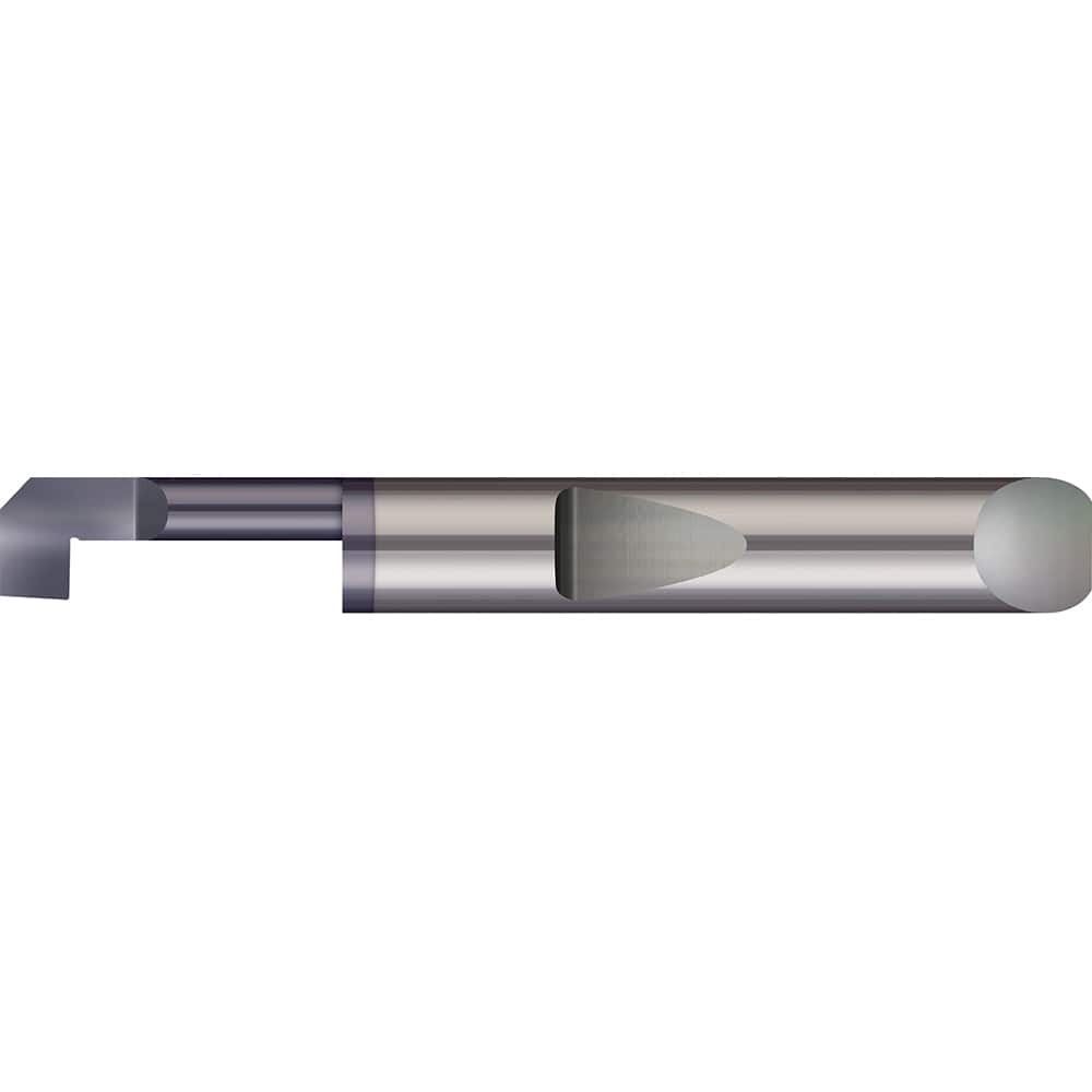 Micro 100 - Boring Bars; Minimum Bore Diameter (Decimal Inch): 0.2000 ; Maximum Bore Depth (Decimal Inch): 0.7500 ; Maximum Bore Depth (Inch): 3/4 ; Material: Solid Carbide ; Boring Bar Type: Back Boring ; Shank Diameter (Decimal Inch): 0.2500 - Exact Industrial Supply