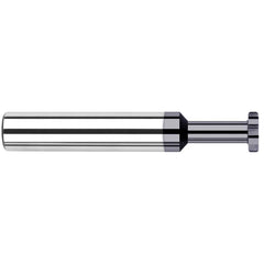 Harvey Tool - 1/2" Cut Diam, 5/32" Cut Width, 1/2" Shank, Straight-Tooth Woodruff Keyseat Cutter - Exact Industrial Supply