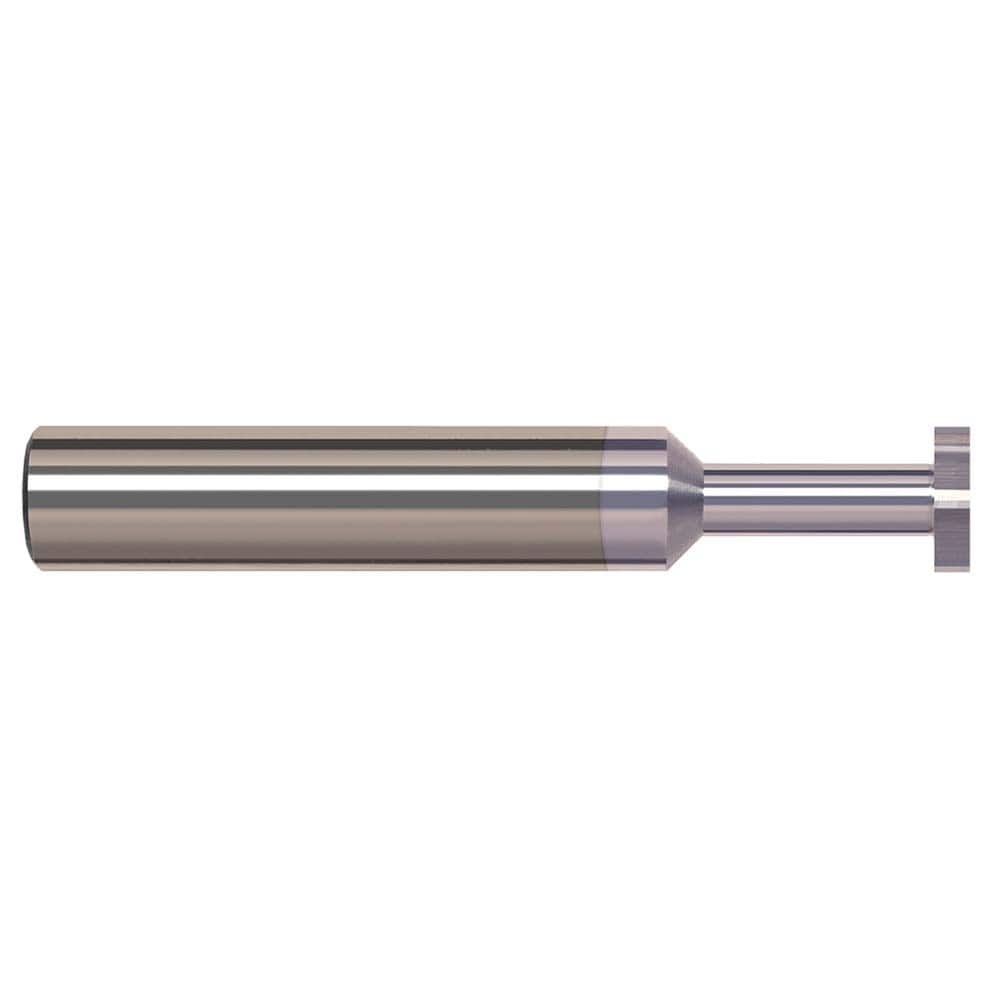 Harvey Tool - 1/2" Cut Diam, 1/4" Cut Width, 1/2" Shank, Straight-Tooth Woodruff Keyseat Cutter - Exact Industrial Supply