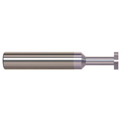 Harvey Tool - 1/4" Cut Diam, 1/64" Cut Width, 1/4" Shank, Straight-Tooth Woodruff Keyseat Cutter - Exact Industrial Supply