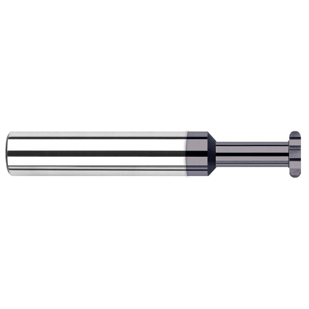 Harvey Tool - 1/2" Cut Diam, 3mm Cut Width, 1/2" Shank, Straight-Tooth Woodruff Keyseat Cutter - Exact Industrial Supply