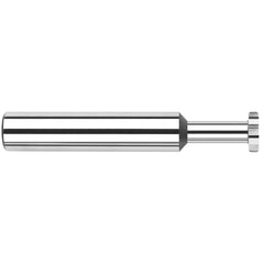 Harvey Tool - 1/2" Cut Diam, 5/64" Cut Width, 1/2" Shank, Straight-Tooth Woodruff Keyseat Cutter - Exact Industrial Supply