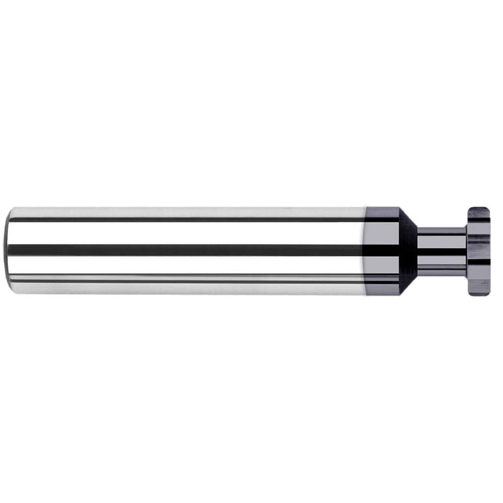 Harvey Tool - 1/2" Cut Diam, 3/16" Cut Width, 1/2" Shank, Straight-Tooth Woodruff Keyseat Cutter - Exact Industrial Supply