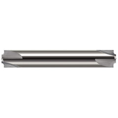 Corner Rounding End Mill: 0.13″ Radius, 0.3125″ Diam, 4 Flutes, Solid Carbide 2.5″ OAL, 5″ Shank Dia, Bright/Uncoated, Double End
