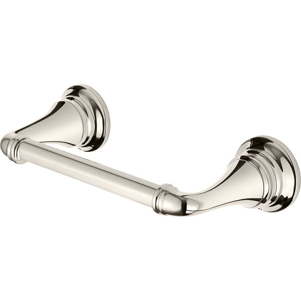 American Standard - Washroom Shelves, Soap Dishes & Towel Holders; Type: Toilet Paper Holder ; Material: Metal ; Length (Inch): 9-5/16 ; Width (Inch): 2-3/16 ; Depth (Inch): 3.875 ; Finish/Coating: Polished Nickel - Exact Industrial Supply