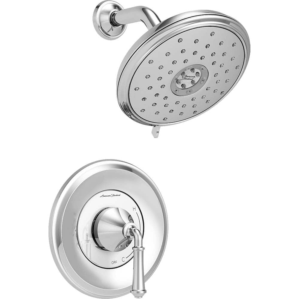 American Standard - Tub & Shower Faucets; Type: Shower trim only ; Style: Delancey ; Design: Ceramic Mixing Cartridge ; Material: Metal ; Handle Type: Lever ; Handle Material: Metal - Exact Industrial Supply