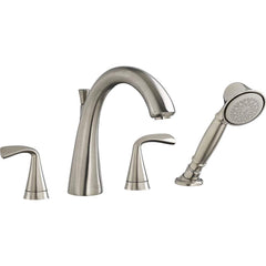 American Standard - Tub & Shower Faucets; Type: Tub Faucet with personal shower ; Style: Fluent ; Design: Ceramic Mixing Cartridge ; Material: Brass ; Handle Type: Lever ; Handle Material: Metal - Exact Industrial Supply