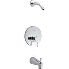 American Standard - Tub & Shower Faucets; Type: Bath and Shower Trim kit ; Style: Serin ; Design: Temp/Press Valve ; Material: Brass ; Handle Type: Lever ; Handle Material: Metal - Exact Industrial Supply