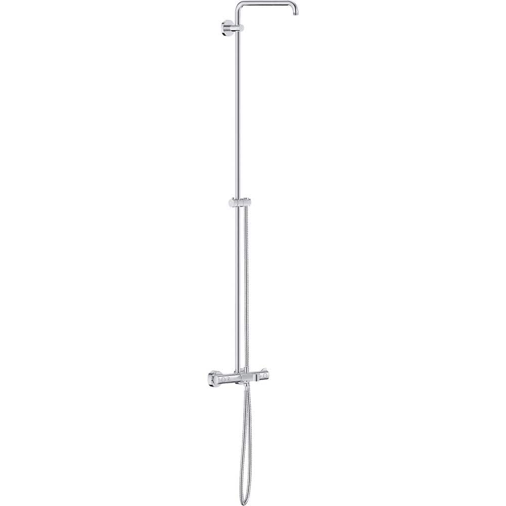 Grohe - Tub & Shower Faucets; Type: Bath/Shower System ; Style: Euphoria ; Design: Assembled Package ; Material: Metal ; Handle Type: Knob ; Handle Material: Metal - Exact Industrial Supply