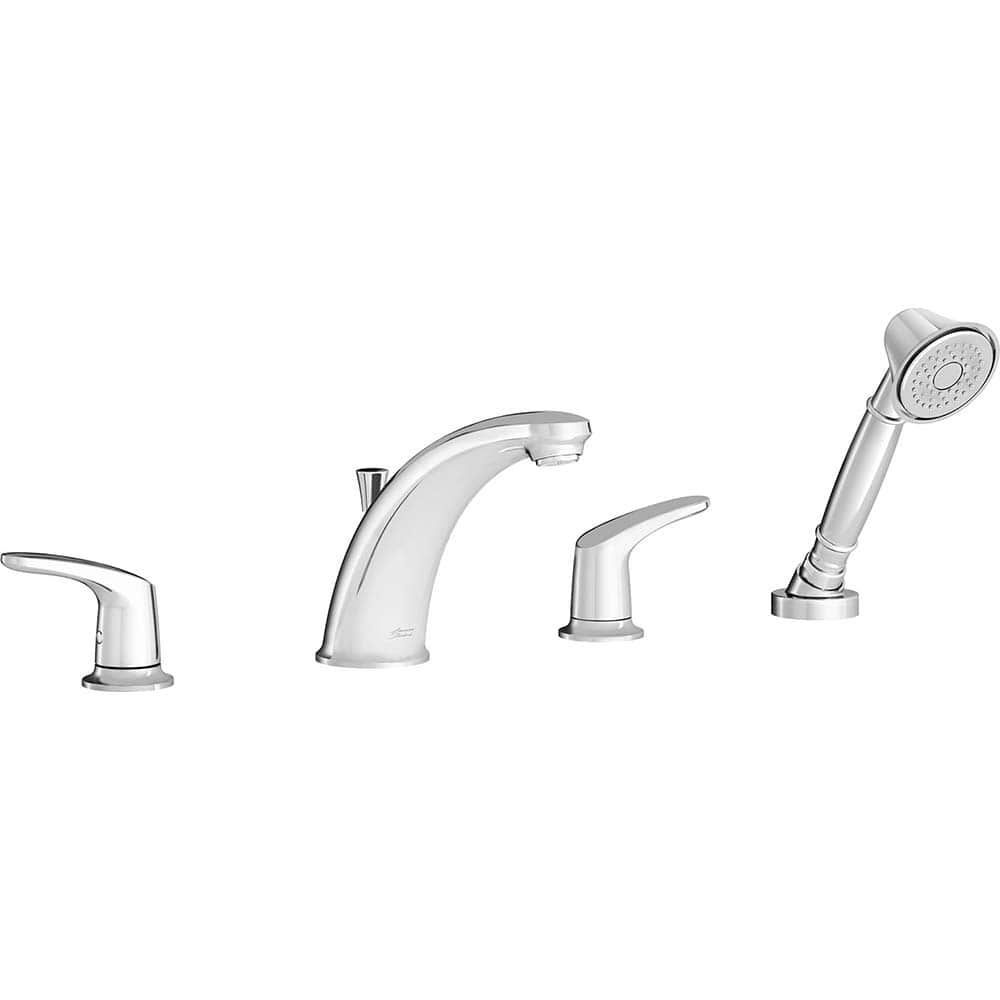 American Standard - Tub & Shower Faucets; Type: Tub Faucet with personal shower ; Style: Colony Pro ; Design: Ceramic Mixing Cartridge ; Material: Brass ; Handle Type: Lever ; Handle Material: Metal - Exact Industrial Supply
