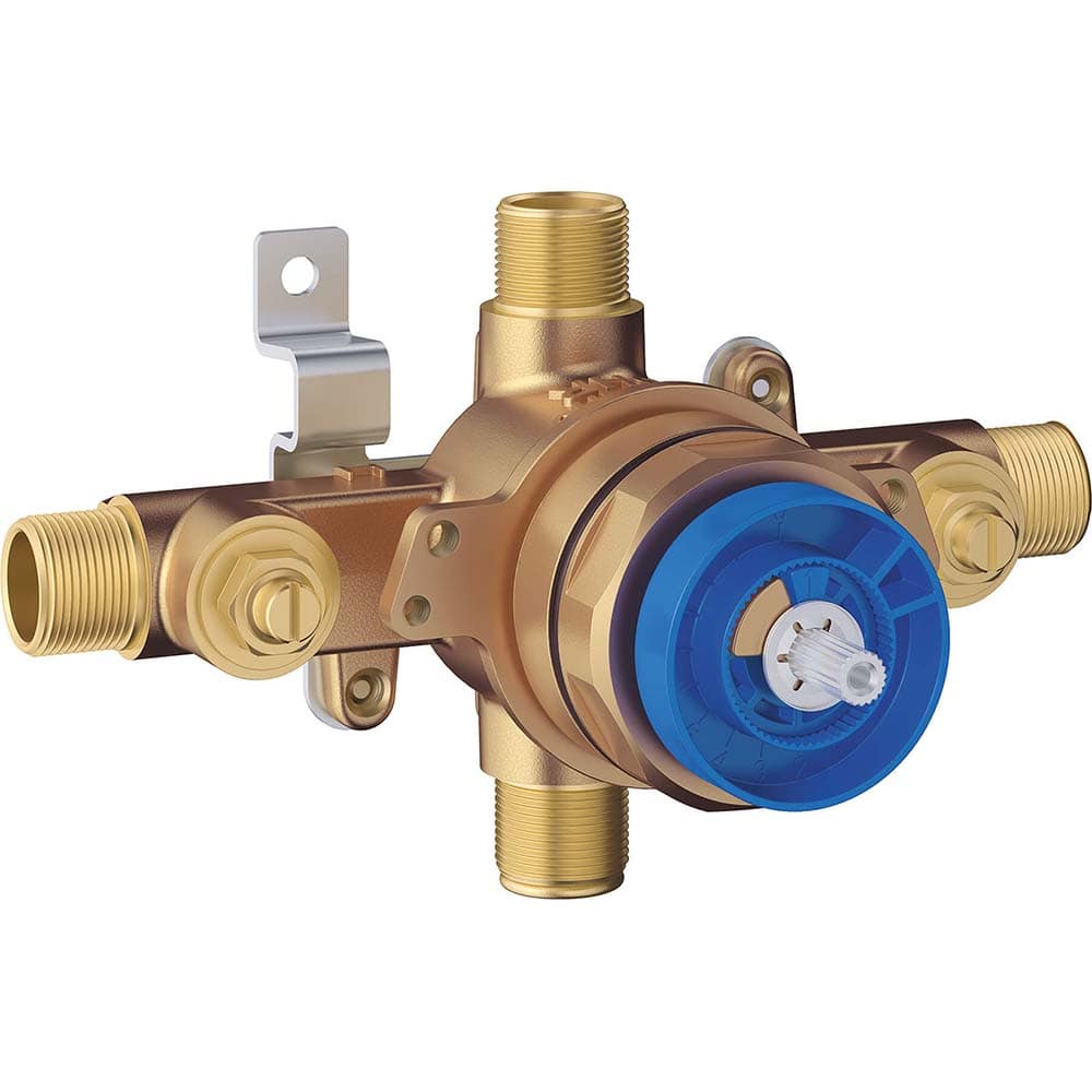 Grohe - Tub & Shower Faucets; Type: Rough-in valve ; Style: Grohsafe ; Design: Temp/Press Valve ; Material: Brass ; Handle Type: No Handle ; Handle Material: Non-Metallic - Exact Industrial Supply