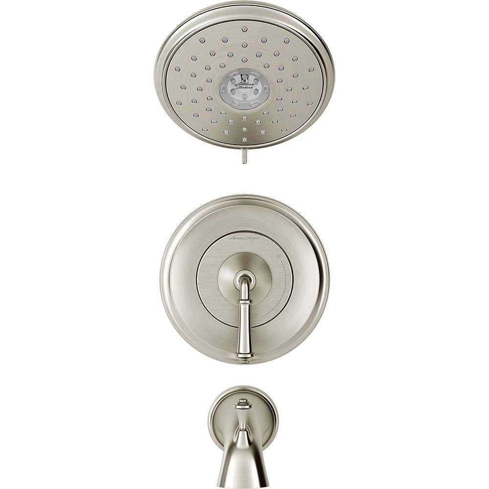 American Standard - Tub & Shower Faucets; Type: Bath and Shower Trim kit ; Style: Delancey ; Design: Ceramic Mixing Cartridge ; Material: Metal ; Handle Type: Lever ; Handle Material: Metal - Exact Industrial Supply