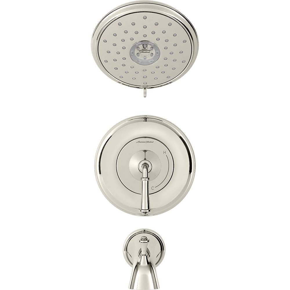 American Standard - Tub & Shower Faucets; Type: Bath and Shower Trim kit ; Style: Delancey ; Design: Ceramic Mixing Cartridge ; Material: Metal ; Handle Type: Lever ; Handle Material: Metal - Exact Industrial Supply