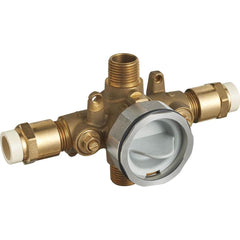 American Standard - Tub & Shower Faucets; Type: Rough-in valve ; Style: Not applicable ; Design: Temp/Press Valve ; Material: Brass ; Handle Type: No Handle ; Handle Material: Non-Metallic - Exact Industrial Supply