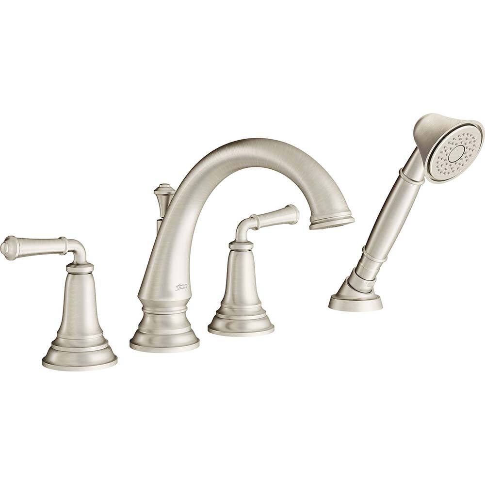 American Standard - Tub & Shower Faucets; Type: Tub Faucet with personal shower ; Style: Delancey ; Design: Ceramic Mixing Cartridge ; Material: Brass ; Handle Type: Lever ; Handle Material: Metal - Exact Industrial Supply