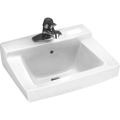 American Standard - Sinks; Type: Wall Hung Lavatory ; Outside Length: 17 (Inch); Outside Length: 17.000 (Decimal Inch); Outside Width: 18.500 (Decimal Inch); Outside Width: 18.5 (Inch); Outside Height: 7.7500 (Decimal Inch) - Exact Industrial Supply