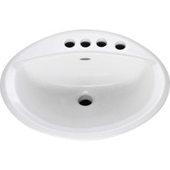 Sinks; Type: Drop-In Sink; Outside Length: 17-3/8; Outside Width: 20-3/8; Outside Height: 7-3/8; Inside Length: 10; Inside Width: 16; Depth (Inch): 5-5/8; Number of Compartments: 1.000; Includes Items: Cut-Out Template; Drop-In Sink; Material: Vitreous Ch