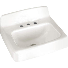 American Standard - Sinks; Type: Wall Hung Lavatory ; Outside Length: 18 (Inch); Outside Length: 18.000 (Decimal Inch); Outside Width: 20.000 (Decimal Inch); Outside Width: 20 (Inch); Outside Height: 6.0000 (Decimal Inch) - Exact Industrial Supply