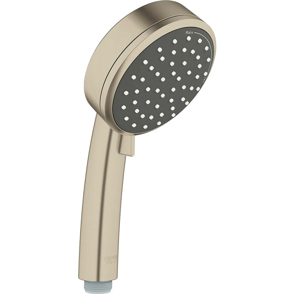 Grohe - Shower Heads & Accessories; Type: Hand Shower ; Material: Metal ; GPM: 1.75 ; Face Diameter: 4 (Inch); Finish/Coating: Brushed; Nickel ; Settings: Spray, Pulse, Combination Pulse-Massage - Exact Industrial Supply