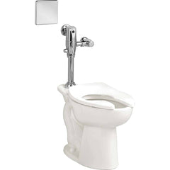 American Standard - Toilets; Type: Tankless ; Bowl Shape: Elongated ; Mounting Style: Floor ; Gallons Per Flush: 1.1 ; Overall Height: 16.5 ; Overall Width: 14 - Exact Industrial Supply