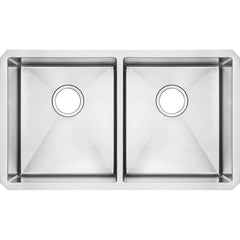 American Standard - Sinks; Type: Double Bowl Stainless Steel Kitchen Sink ; Outside Length: 18 (Inch); Outside Length: 18.000 (Decimal Inch); Outside Width: 29.000 (Decimal Inch); Outside Width: 29 (Inch); Outside Height: 9.0000 (Decimal Inch) - Exact Industrial Supply