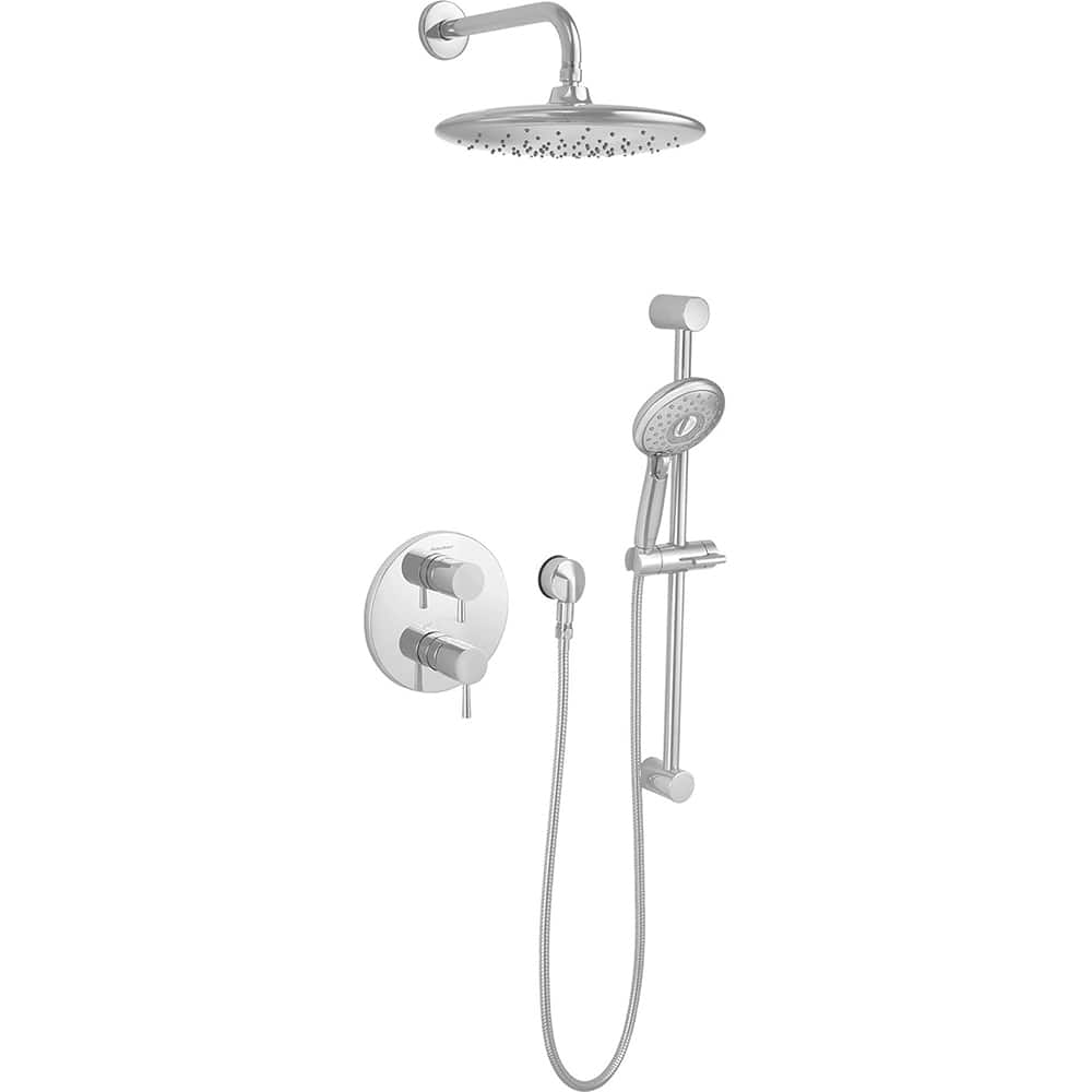 American Standard - Shower Heads & Accessories; Type: Hand Shower ; Material: Metal ; GPM: 2.50 ; Face Diameter: 4.9375 (Inch); Finish/Coating: Polished Chrome ; Settings: Spray, Pulse, Combination Pulse-Massage - Exact Industrial Supply
