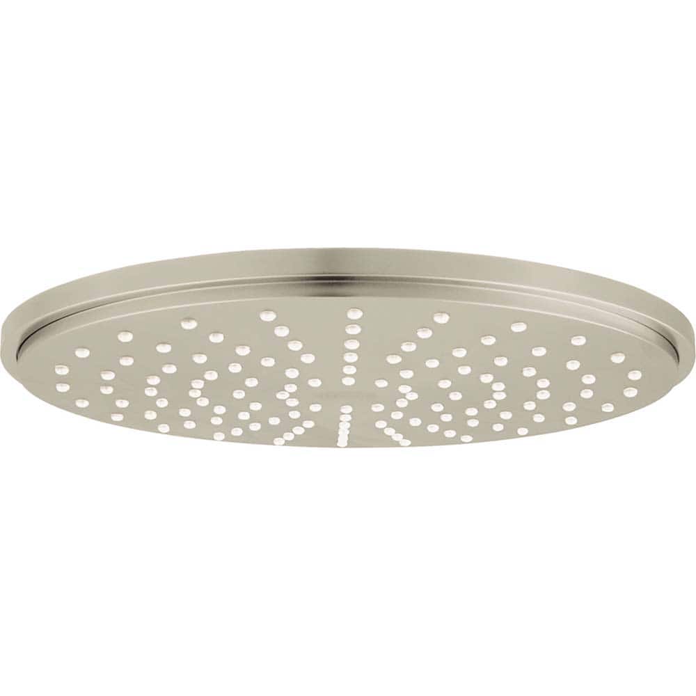 Grohe - Shower Heads & Accessories; Type: Shower Head ; Material: Metal ; GPM: 2.50 ; Face Diameter: 8.25 (Inch); Finish/Coating: Brushed; Nickel ; Settings: Spray, Pulse, Combination Pulse-Massage - Exact Industrial Supply